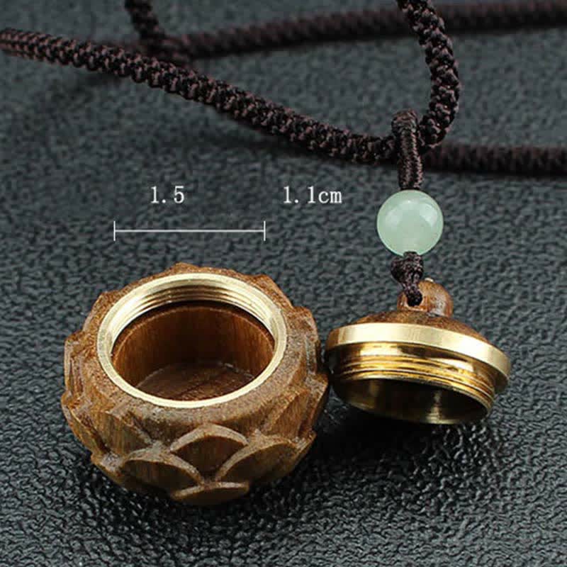 Tibet Green Sandalwood Rosewood Om Mani Padme Hum Lotus Positive Soothing Necklace Pendant