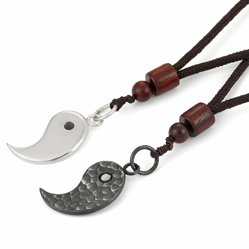 990 Sterling Silver Yin Yang Balance Harmony Necklace Pendant (Extra 30% Off | USE CODE: FS30)