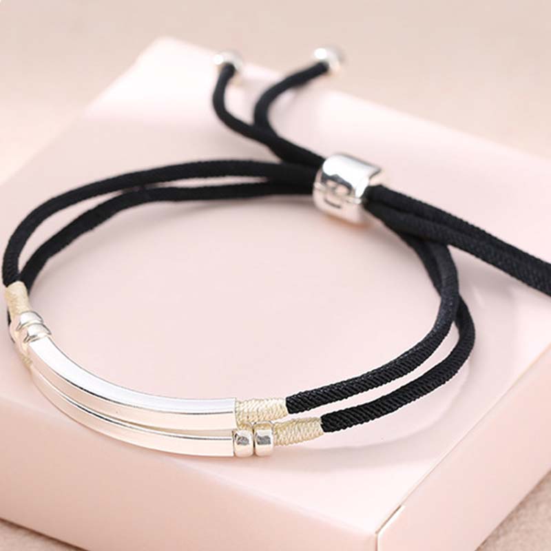 925 Sterling Silver Red String Layered Braid Bracelet