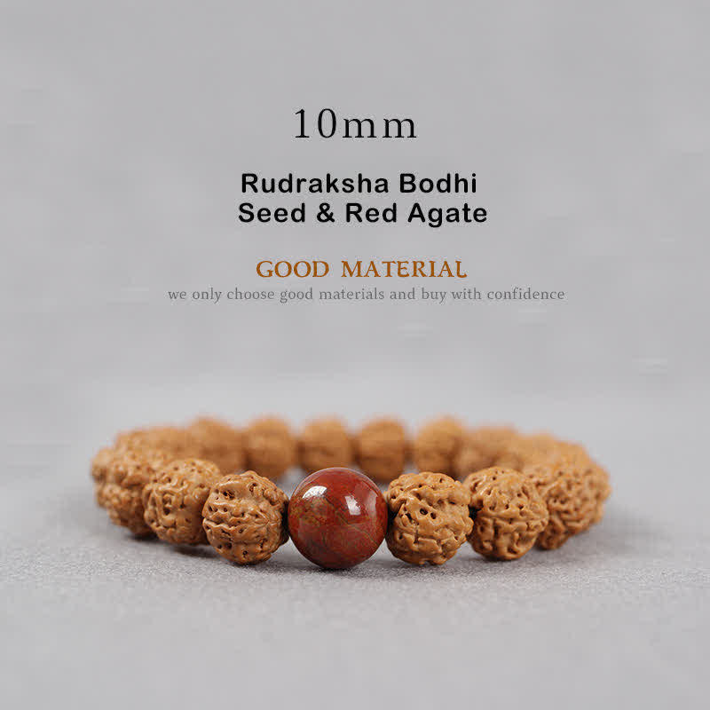 Tibet Rudraksha Bodhi Seed Dzi Bead Amber Turquoise Wealth Bracelet