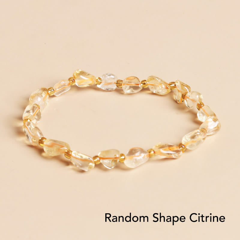 Natural Irregular Shape Raw Crystal Meditation Balance Bracelet