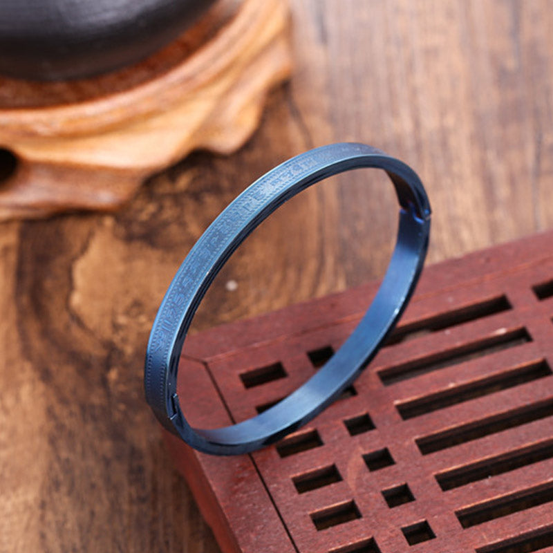 Titanium Steel Blessing Bracelet Bangle