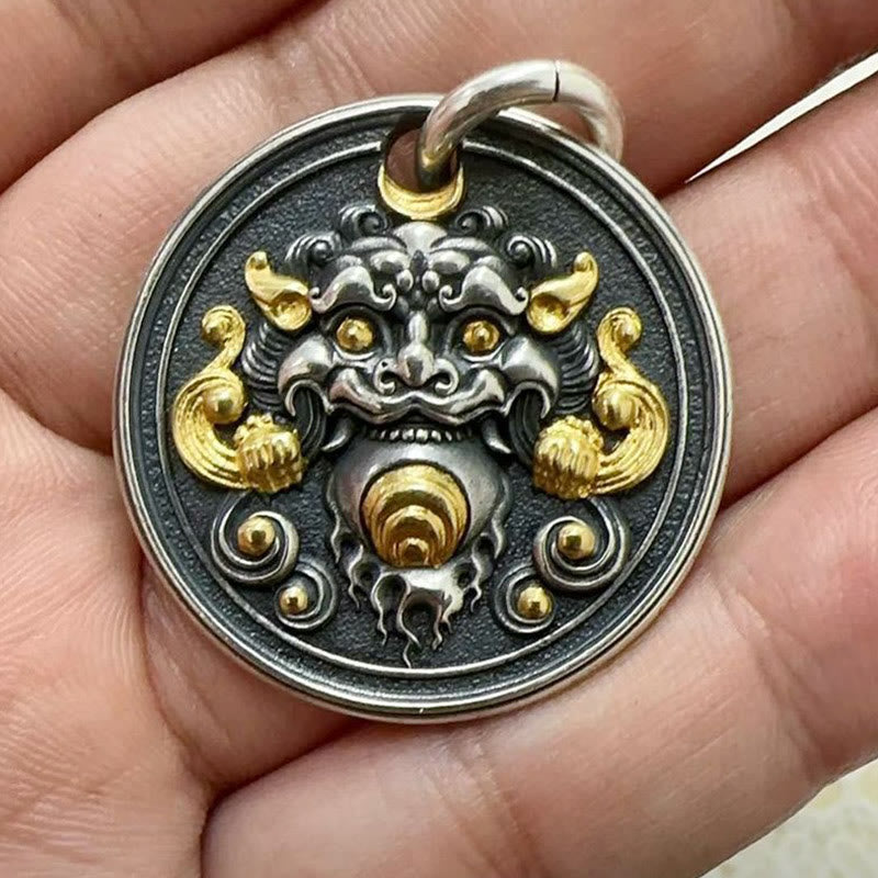 Tibetan Kirtimukha Amulet Healing Necklace Pendant