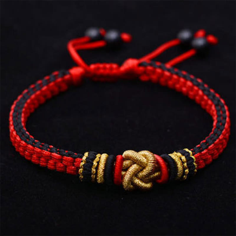 Handmade Colorful Rope Endless Knot Adjustable Couple Bracelet