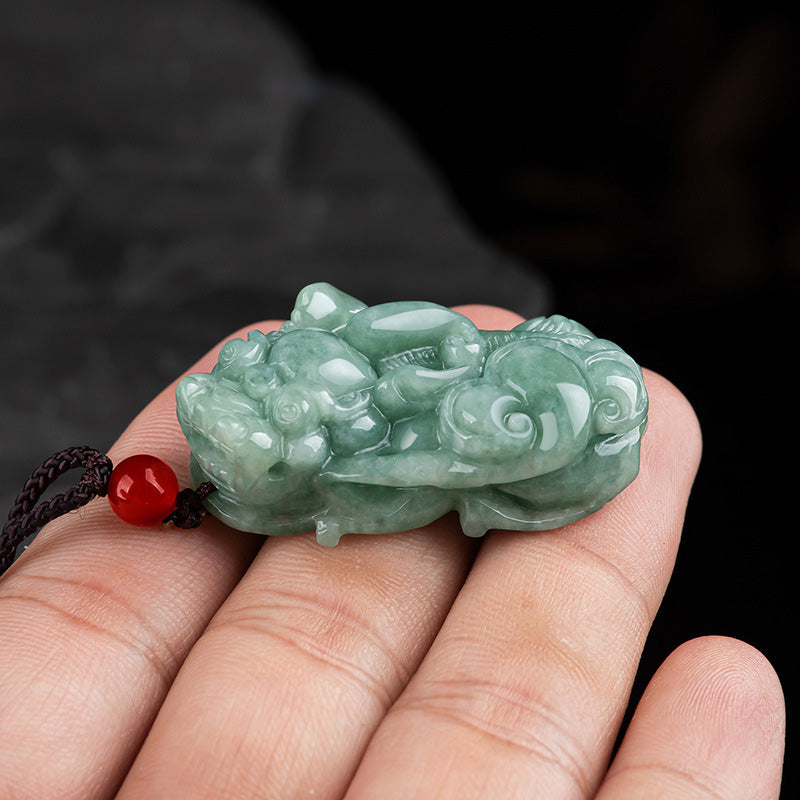Jade PiXiu Wealth Luck String Necklace Pendant