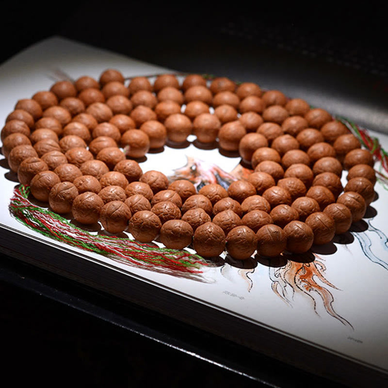 Handmade Nepal 108 Bodhi Seed Mala Tassel Bracelet