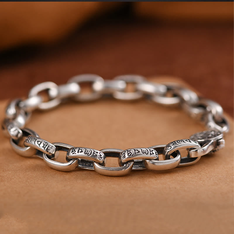 Hand-Engraved Copper Om Mani Padme Hum Vajra Mantra Bracelet