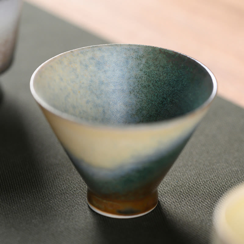 Vintage Furnace Transmutation Kiln Porcelain Teacup Kung Fu Tea Cup