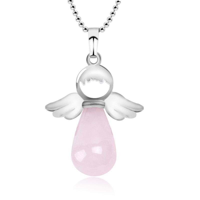 Little Angel Wings Natural Crystal Luck Necklace Pendant (Extra 35% Off | USE CODE: FS35)