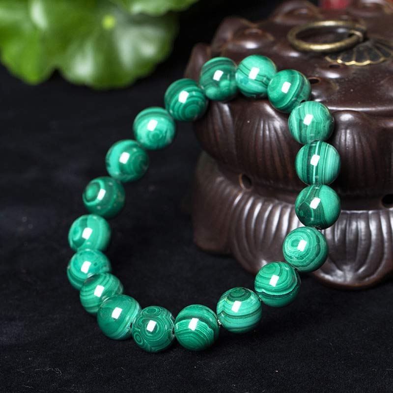 Natural Malachite Beaded Energy Balancing Bracelet