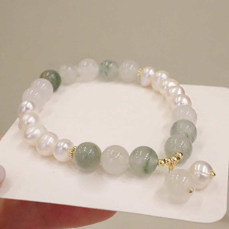 Natural Pearl Jade Healing Sincerity Bracelet