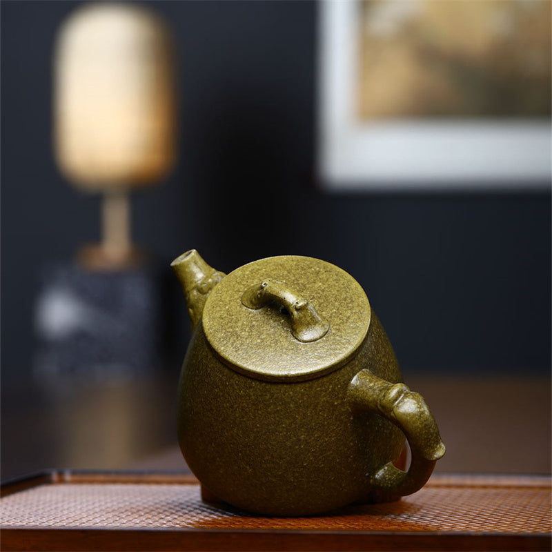 Yixing Semi-handmade Yellow Green Purple Clay Kung Fu Teapot 240ml