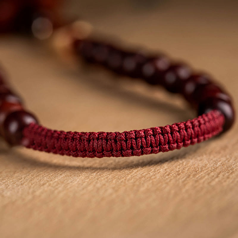 Tibetan Small Leaf Red Sandalwood Lotus Cinnabar Sachet Protection Tassel Car Hanging Decoration