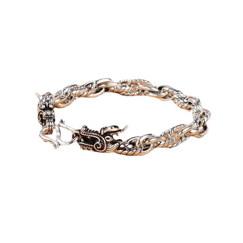 925 Sterling Silver Dragon Luck Protection Bracelet