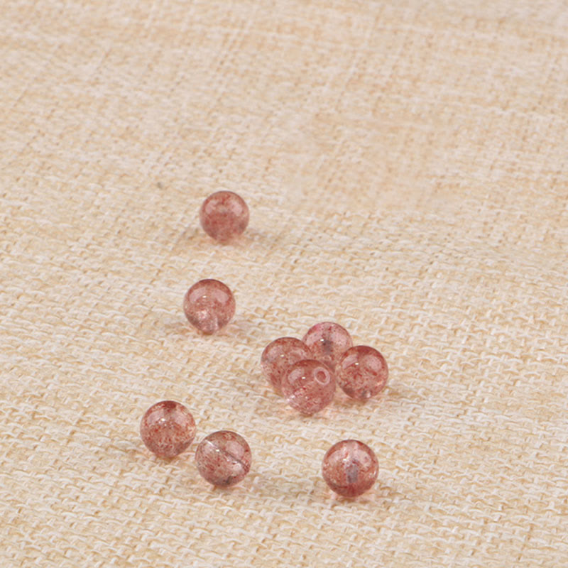 Natural Garnet Strawberry Quartz Calm Bracelet