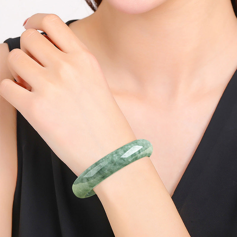 Natural Jade Luck Wealth Bangle Bracelet