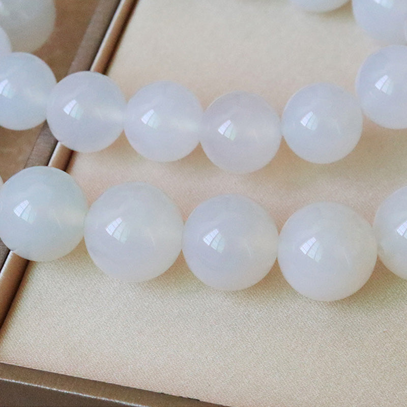 White Agate Red Agate Luck Wrist Mala Tassels Pocket Mala Car Decoration