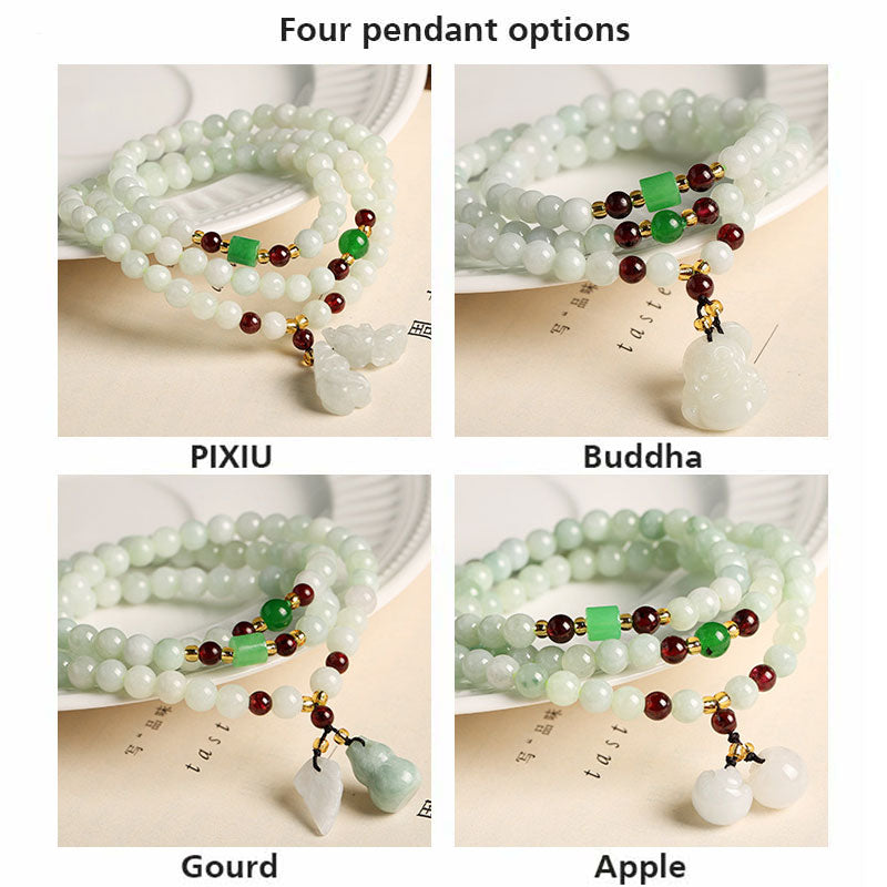 Natural Jade Pixiu Buddha Abundance Bracelet