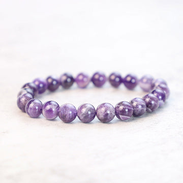 Natural Amethyst Beaded Energy Anchor Bracelet