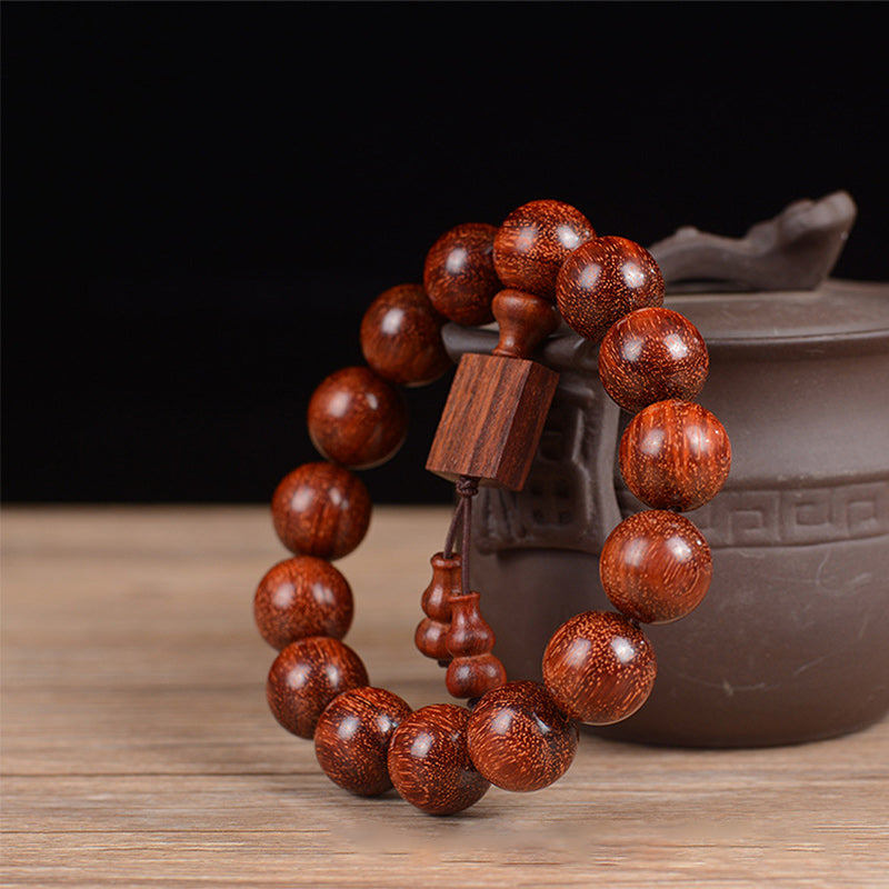 Tibetan Small Leaf Red Sandalwood Relaxation Bracelet