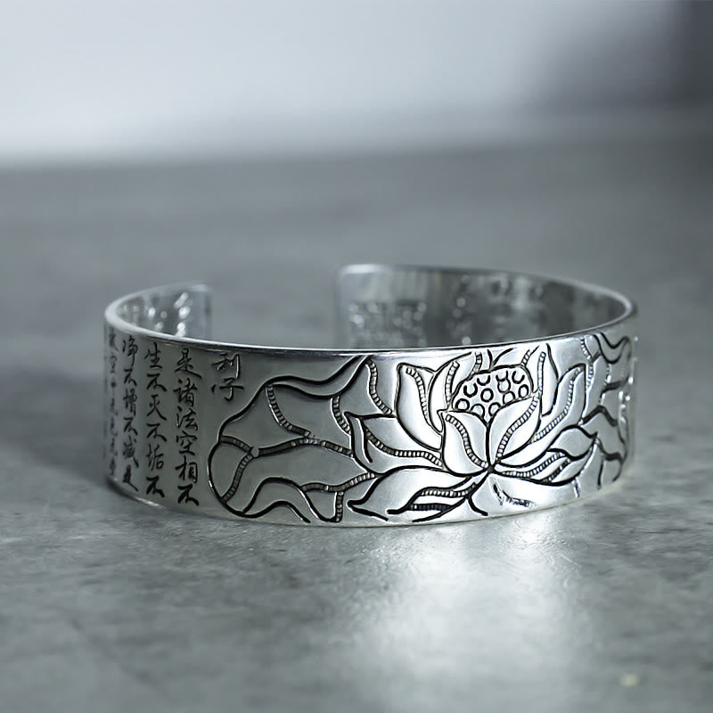 Tibetan Lotus White Copper Luck Bracelet