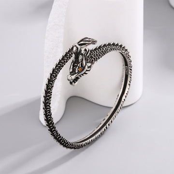 Dragon Scales Pattern Luck Protection Bracelet Bangle