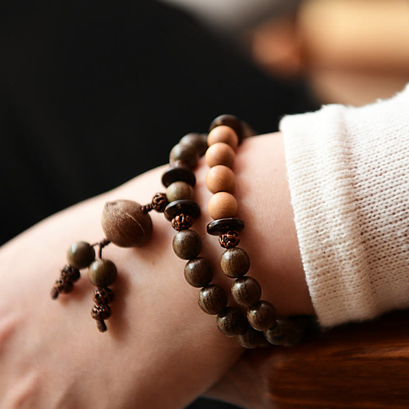 Tibetan Aromatic Sandalwood Multi-Wrap 108 Beads Meditation Mala Bracelet