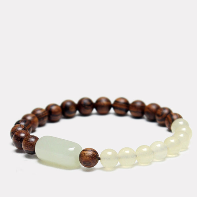 Jade Sandalwood Luck Abundance Bracelet