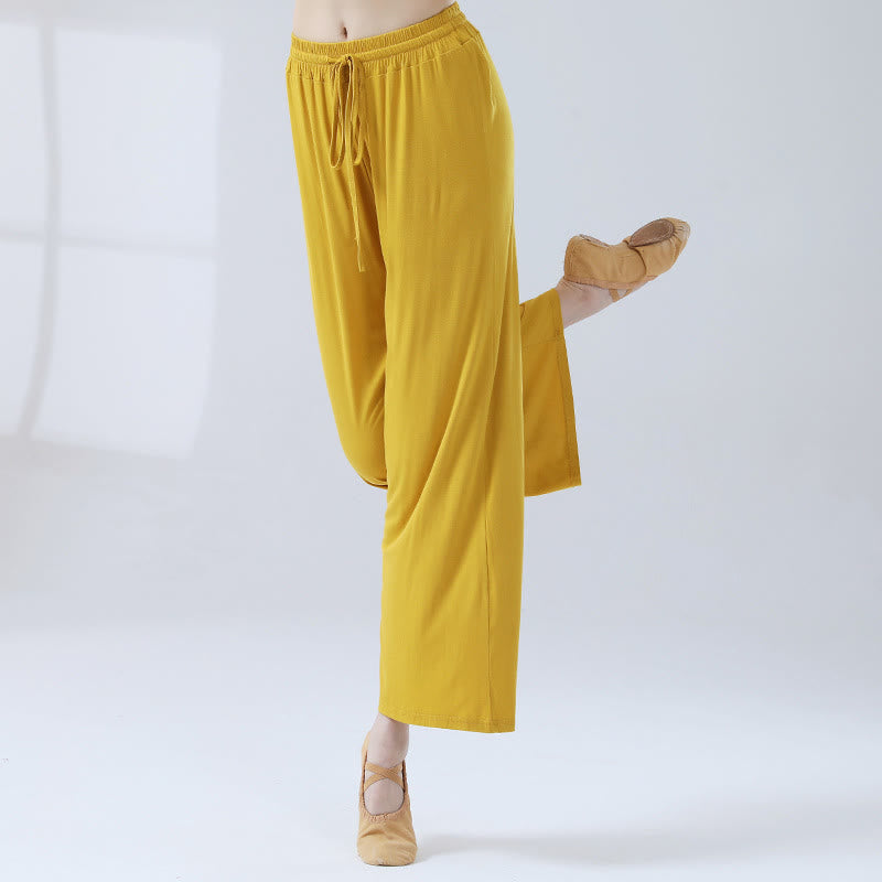 Soft Modal Flowing Wide-Leg Yoga Meditation Pants