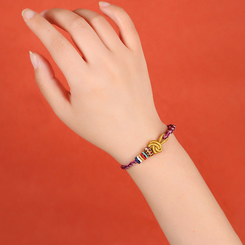 Handmade Dunhuang Colorful Rope Protection Braid String Bracelet