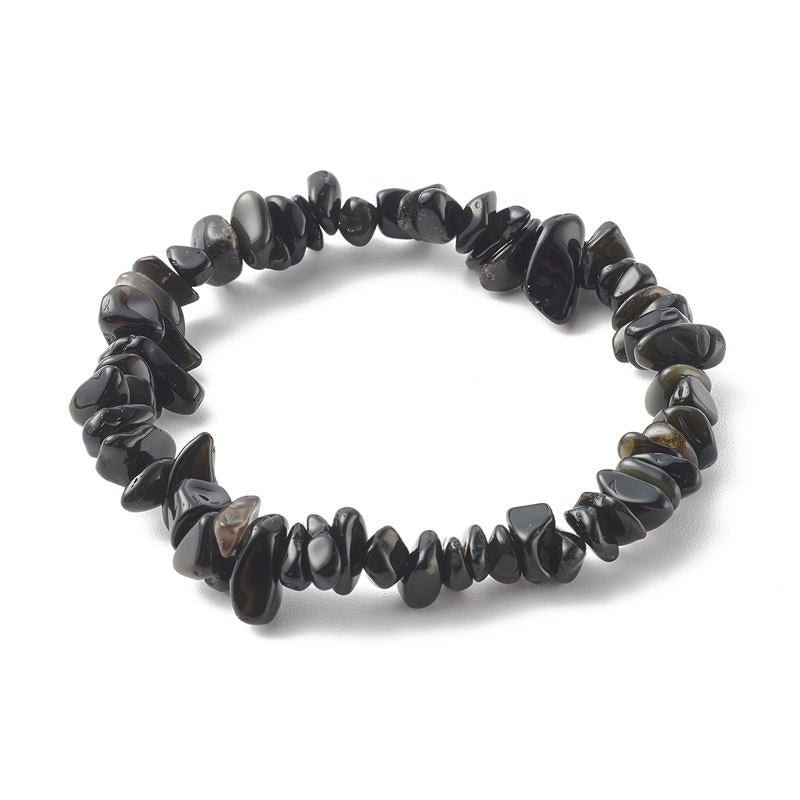 Natural Round Gemstone Beaded Energy Bracelet - Multi-Crystal Selection
