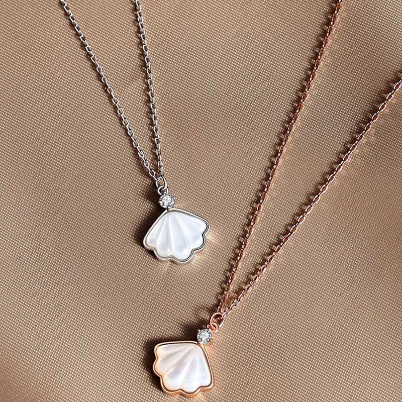 925 Sterling Silver Tridacna Stone Shell Blessing Necklace Pendant Bracelet Earrings Jewelry Set