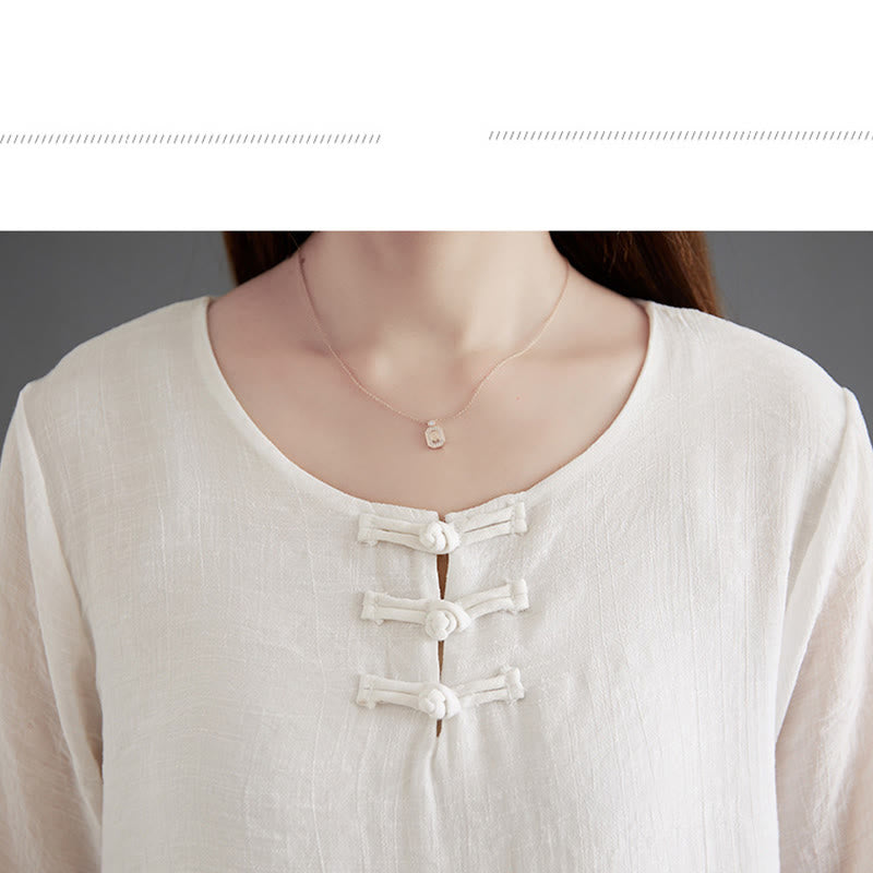 Breathable Cotton Linen Wide-Leg Meditation Shirt and Pants Set