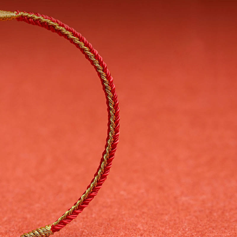 Handmade Chinese Zodiac Braided Red String Bracelet: Dragon Rabbit Rat Horse Rooster
