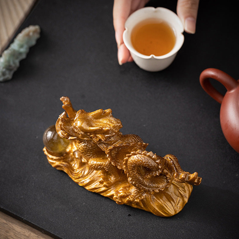 Year Of The Dragon Color Changing Resin Luck Success Tea Pet Home Figurine Decoration