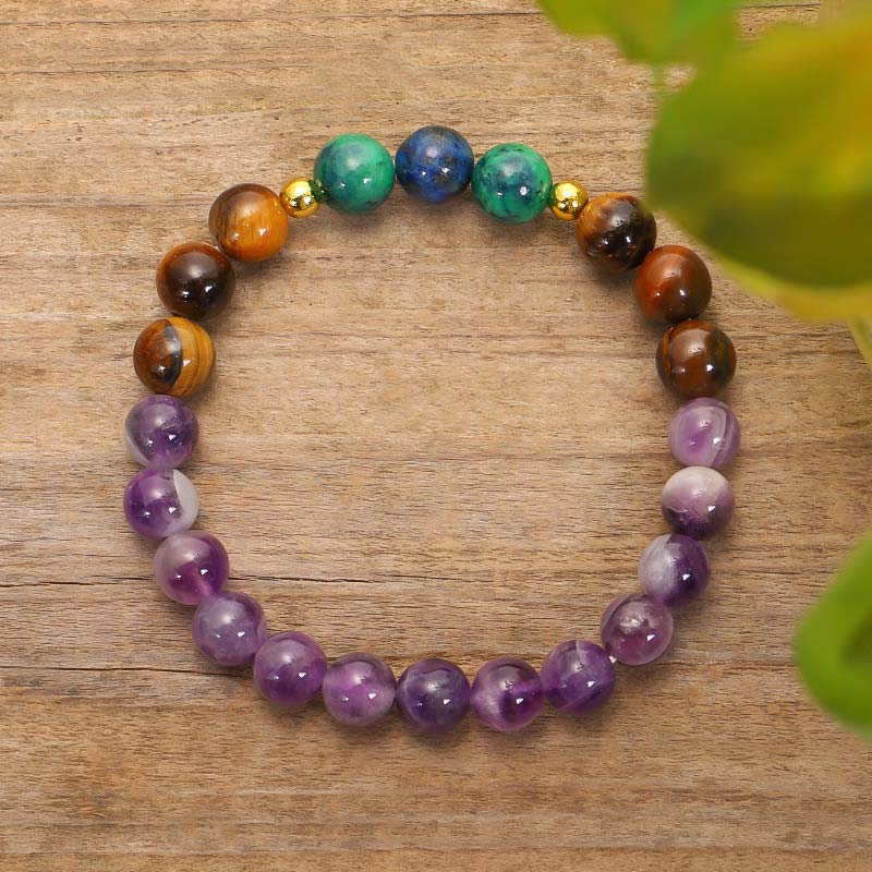 Tibetan Amethyst Purify Bracelet Mala Set