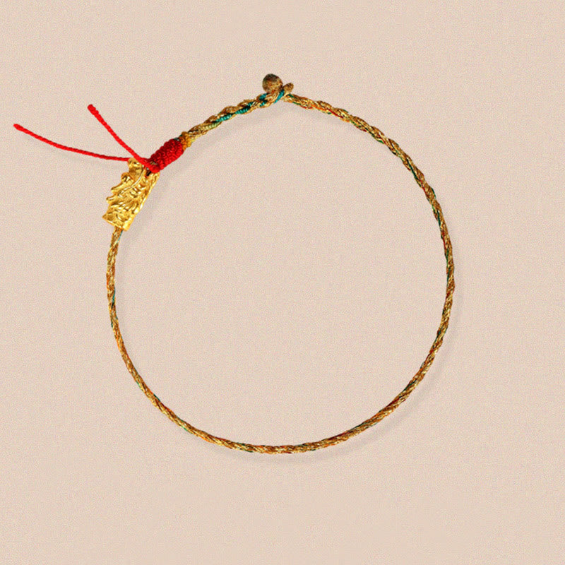 Year of the Dragon Handmade Colorful Dragon Carved Success Braided Bracelet (Extra 35% Off | USE CODE: FS35)