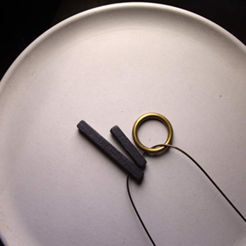 Zen Circle Ebony Wood Enlightenment Necklace Pendant