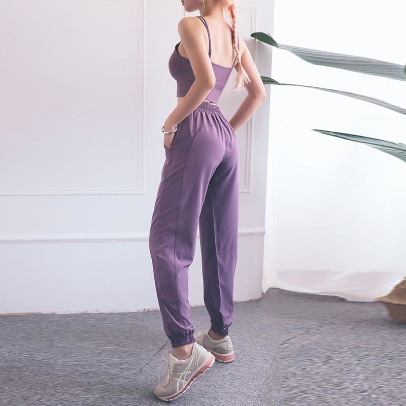 High Waist Fitness Yoga Sports Jogger Track Pants With Pockets Sweatpants