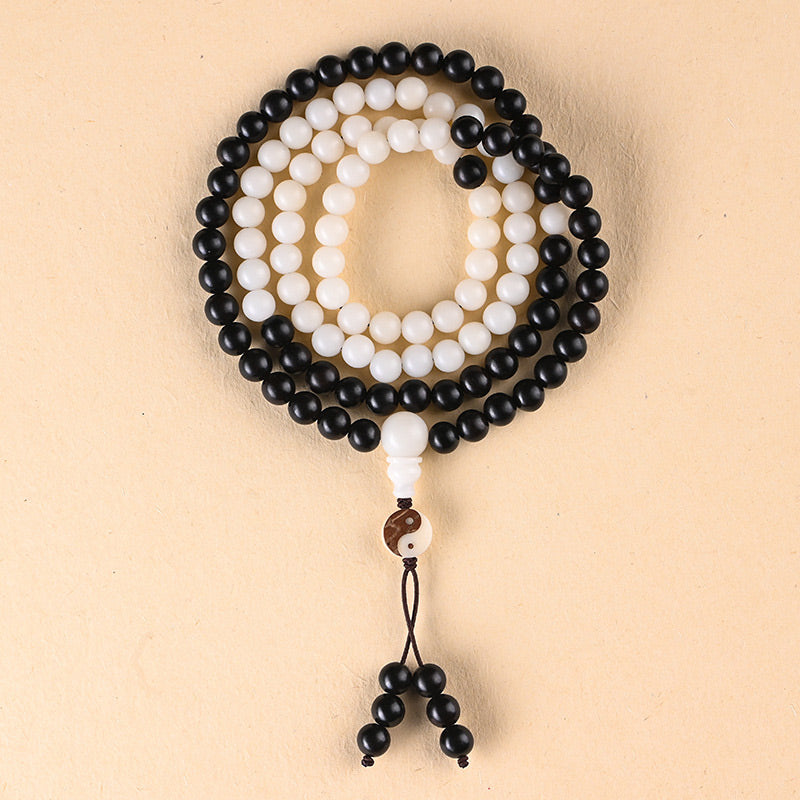 Ebony YinYang Protection Necklace Mala