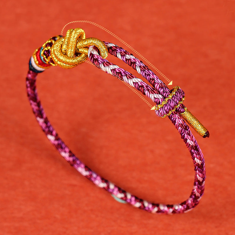 Handmade Dunhuang Colorful Rope Protection Braid String Bracelet