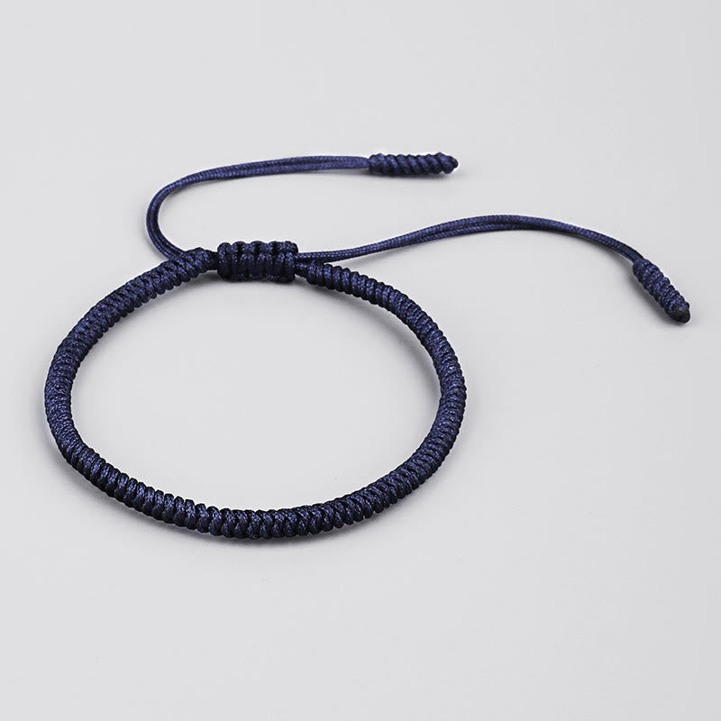 Handcrafted Tibetan Vajra Knot Adjustable Cord Bracelet 3-Piece Set