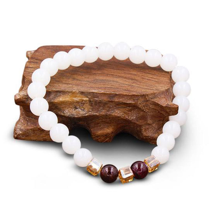 Natural White Jade Protection Bracelet