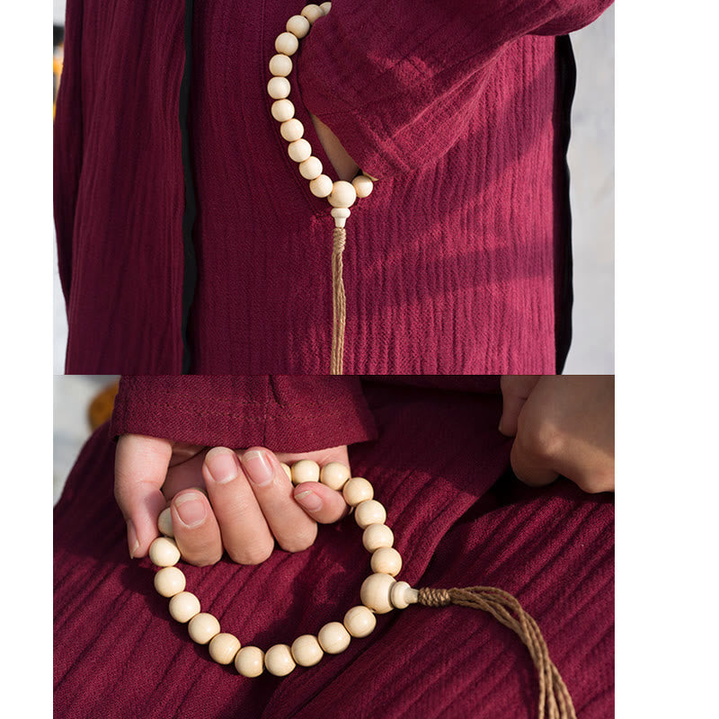 Natural Abelia Biflora Wood Blessing Wrist Mala