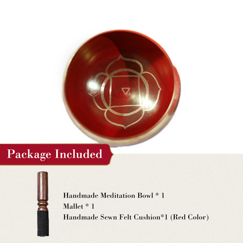 Tibetan Sound Bowl Handcrafted for Chakra Healing and Mindfulness Meditation Singing Bowl Set