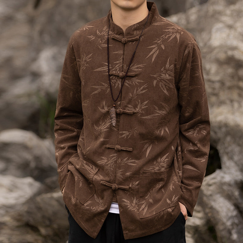 Breathable Handcrafted Bamboo Motif Tang Suit Jacket