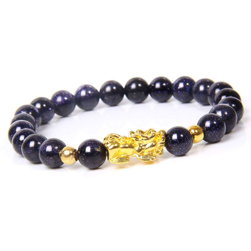 FengShui Lucky Pixiu Obsidian Wealth Bracelet