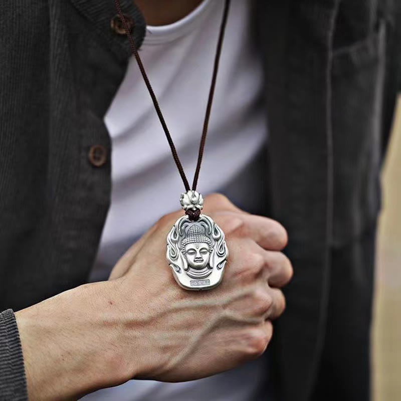 Chinese Zodiac Natal Buddha Om Mani Padme Hum Lotus Compassion Necklace Pendant