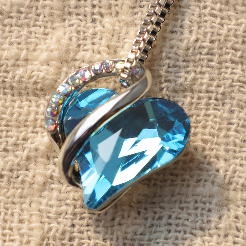 Love Heart Birthstone Healing Energy Necklace Pendant