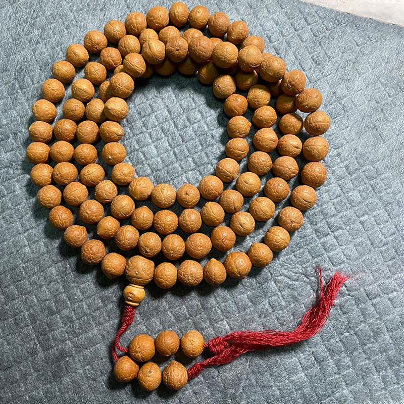 Handmade Nepal 108 Bodhi Seed Mala Tassel Bracelet